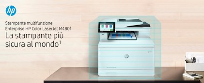 Hp Multif. Laser A4 Colore, Laserjet M480F, 27Ppm, Fronte/Retro, Usb/Lan  4In1
