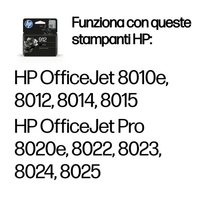 ORIGINALE HP Cartuccia d'inchiostro nero 3YL80AE 912 300 pagine