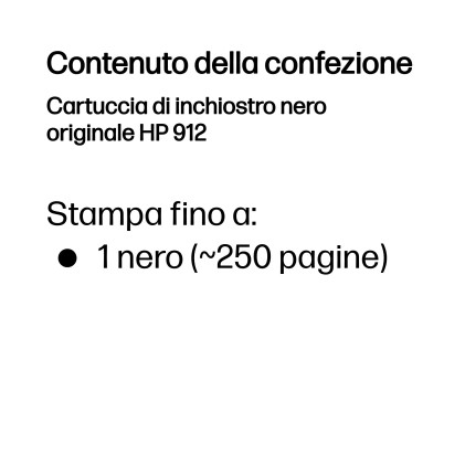 ORIGINALE HP Cartuccia d'inchiostro nero 3YL80AE 912 300 pagine