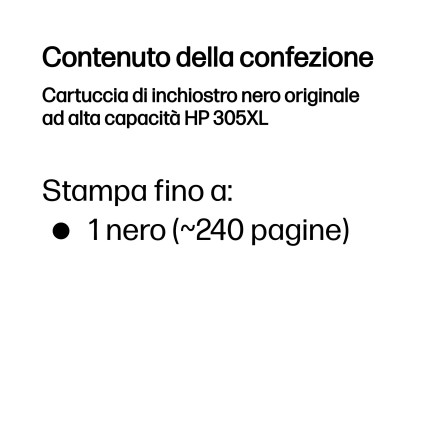 Hp Cartuccia 305Xl Nero Inkjet
