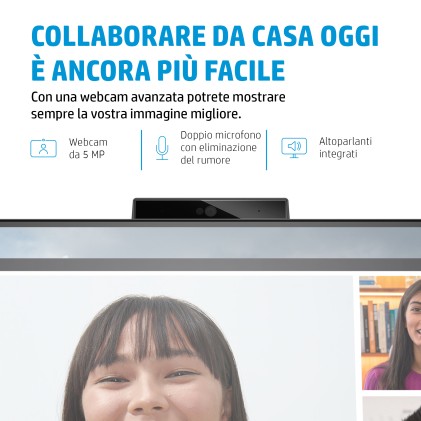 Hp Monitor 27 Led Ips 16:9 Fhd 5Ms 300 Cdm, E27M G4, Pivot, Webcam, Usb-C Hub, 2Xdp/Hdmi, Multimedia