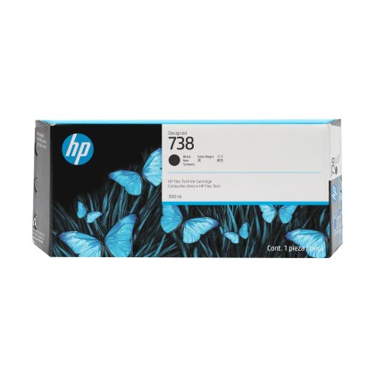 ORIGINALE HP Cartuccia inchiostro nero 498N8A 738 300ml