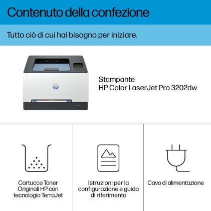 Hp Stamp. Laser A4 Colore, Laserjet Pro 32022Dw, Serie 3000, 25Pm, Fronte/Retro, Usb/Lan/Wifi