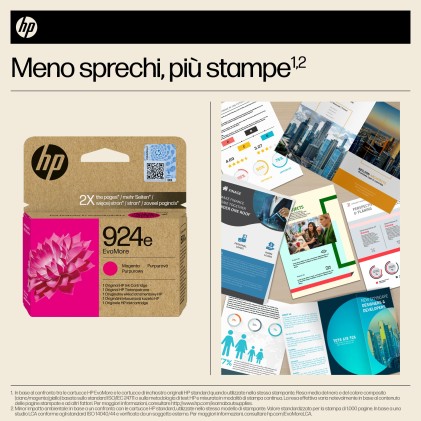 HP Cartuccia di inchiostro magenta originale 924e EvoMore