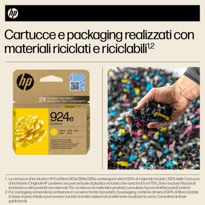 HP Cartuccia di inchiostro giallo originale 924e EvoMore