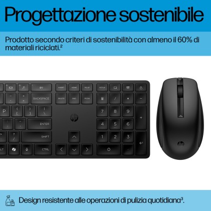 HP Tastiera e mouse wireless combinati 655