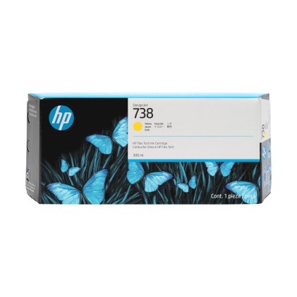 ORIGINALE HP Cartuccia d'inchiostro giallo 676M8A 738 300ml
