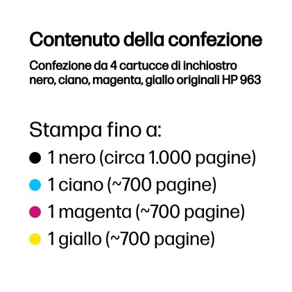 ORIGINALE HP Multipack nero / ciano / magenta / giallo 6ZC70AE 963