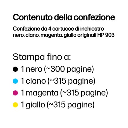 ORIGINALE HP Multipack nero / ciano / magenta / giallo 6ZC73AE 903