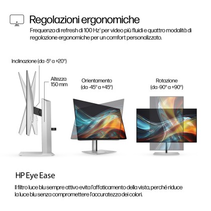 Hp Monitor 23,8 Led Ips Fhd 16:9 5Ms 300 Cdm, Serie 7 Pro Z24Pf, Pivot, Srbg 99, Dp/Hdmi