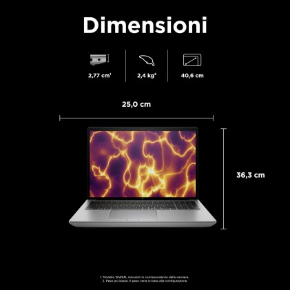 Hp Nb Wks Zbook Fury 16 G11 I7-14700Hx 32Gb  1Tb 16 Rtx A1000 Ada 6Gb Win 11 Pro