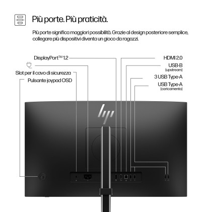 Hp Monitor 23,8 Led Ips  16:9 Fhd 350 Cdm, 524Pf, Pivot, Dp/Hdmi