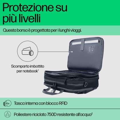 HP Zaino Travel Plus da 15 litri per notebook da 14"