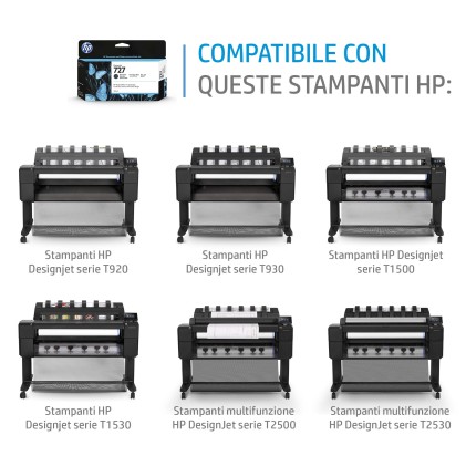 ORIGINALE HP Cartuccia d'inchiostro Nero (opaco) B3P22A 727 130ml