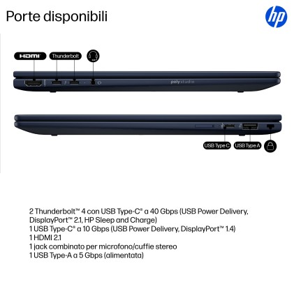 Hp Nb Elitebook X Flip Ultra 7-258V 32Gb 1Tb Ssd 14 Touch Copilot 5G Win 11 Pro