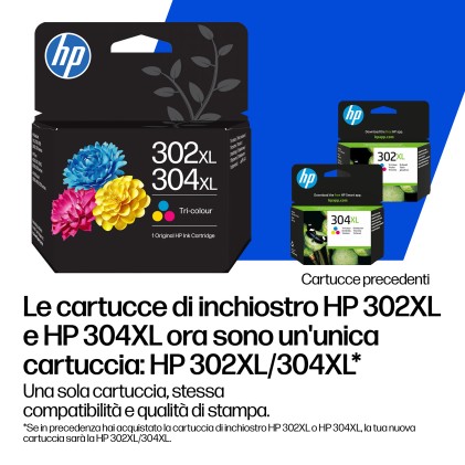 HP Cartuccia di inchiostro nero originale 302/304