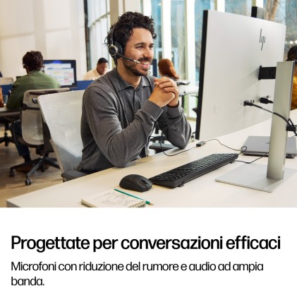 HP Poly Cuffie cablate monoaurali Mission 615 USB
