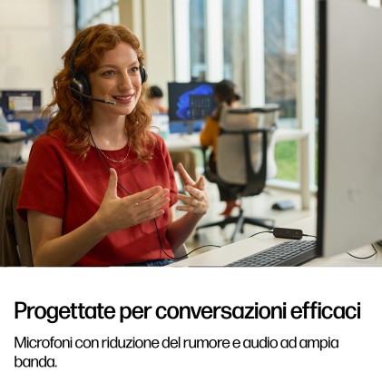 HP Poly Cuffie cablate monoaurali Mission 615 USB