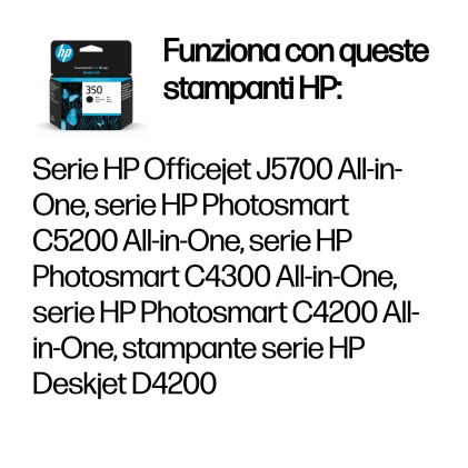 HP Cartuccia originale inchiostro nero 350