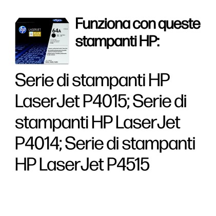 ORIGINALE HP toner nero CC364A 64A 10000 pagine
