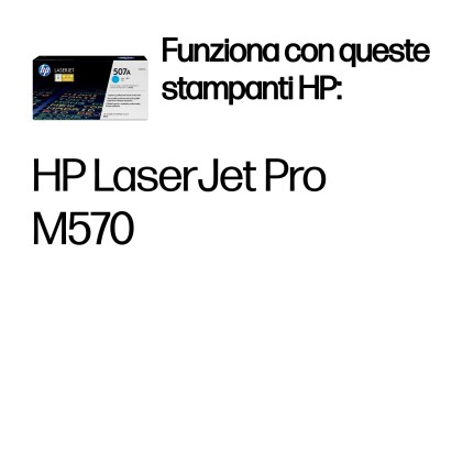 ORIGINALE HP toner ciano CE401A 507A 6000 pagine