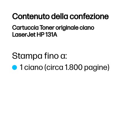 Hp Toner Ciano Per Lj M276N/Nw 1800Pag, 131A