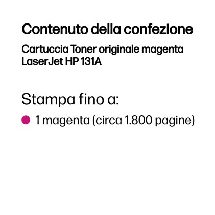 Hp Toner Magenta Per Lj M276N/Nw 1800Pag, 131A