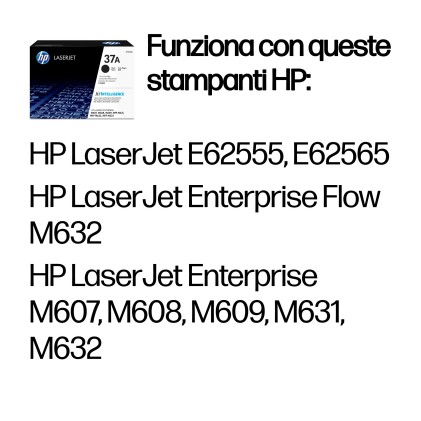 ORIGINALE HP toner nero CF237A 37A 11000 pagine