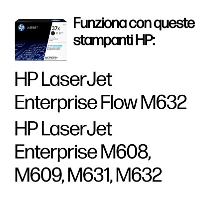 ORIGINALE HP toner nero CF237X 37X 25000 pagine