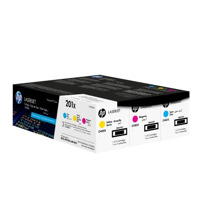 HP Confezione da 3 cartucce toner ciano/magenta/giallo originale ad alta capacit&agrave; LaserJet 201X