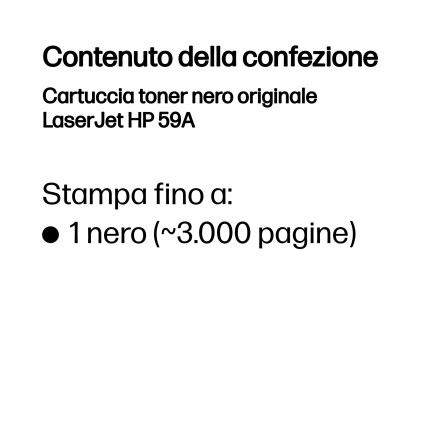 ORIGINALE HP toner nero CF259A 59A 3000 pagine