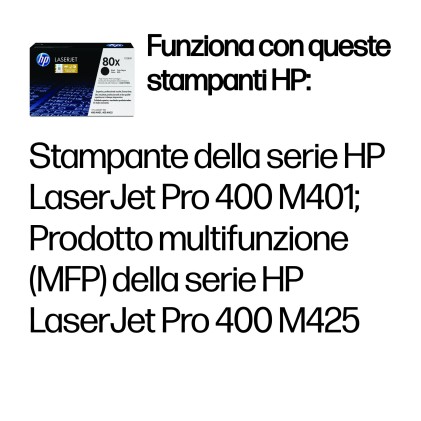 ORIGINALE HP toner nero CF280X 80X 6900 pagine alta capacitа