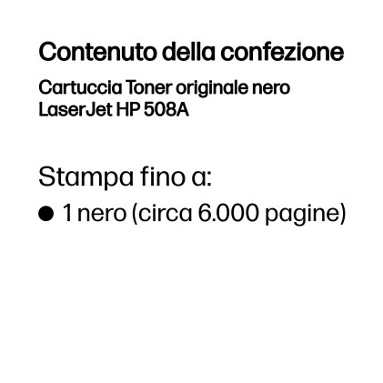 ORIGINALE HP toner nero CF360A 508A 6000 pagine standard