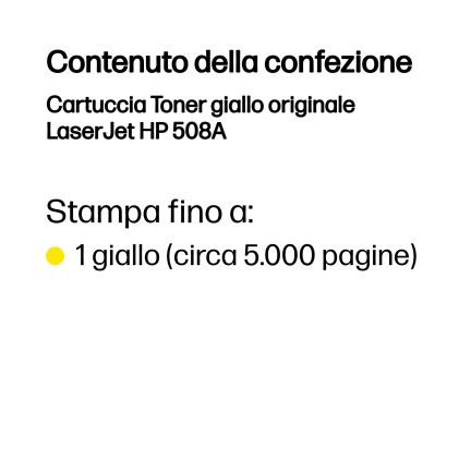 ORIGINALE HP toner giallo CF362A 508A 5000 pagine standard