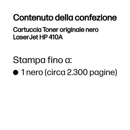 Hp originale Toner Nero 410A 2300Pag Per Lj Pro M452 M477