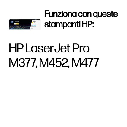 ORIGINALE HP toner giallo CF412A 410A 2300 pagine Capacitа standard