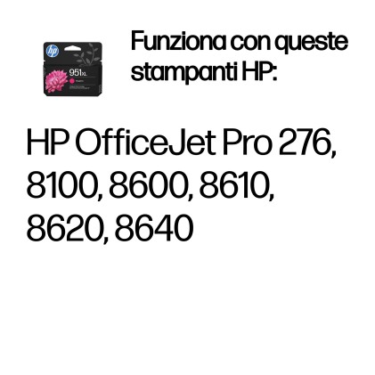 Hp Cart Ink Magenta Per Oj Pro8100/8600 1500Pag 951Xl