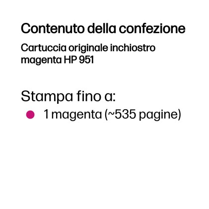 HP Cartuccia originale inchiostro magenta 951