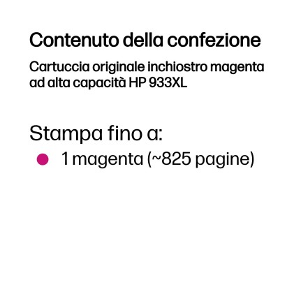 ORIGINALE HP Cartuccia d'inchiostro magenta CN055AE 933 XL 825 pagine Cartuccie dґinchiostro