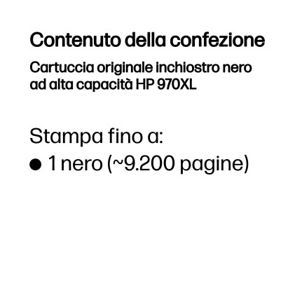 Hp Cart Ink Nero Per Officejet Pro X451 X476 X551 X576, 970Xl