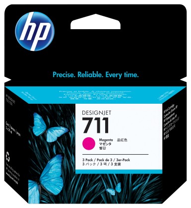 ORIGINALE HP Multipack magenta CZ135A 711 3-Pack 29 ml