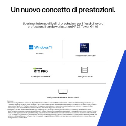 Hp Wks Mt Z2 G1I Workstation Ai Ultra 9 285K 32Gb 1T Ssd Rtx 2000 Ada 16Gb Win 11 Pro