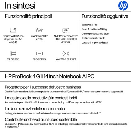 Hp Nb Probook 4 Amd Ryzen 5 220 16Gb 512Gb 14 Wuxga Win 11 Pro
