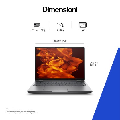 Hp Nb Wks Hp Zbook Fury 16 G2I-16"  300N Low Blue Ultra 7 255Hx 64Gb 5600Mt/S Ddr5  1Tb Ssd Nvidia P