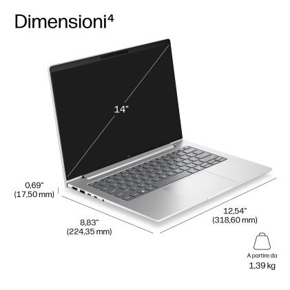Hp Nb Probook 4 G2A14Ngai Amd Ryzen Ai 7 445 16Gb 512Gb 14 Win 11 Pro