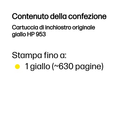 ORIGINALE HP Cartuccia d'inchiostro giallo F6U14AE 953 630 pagine