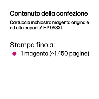 HP Cartuccia inchiostro magenta originale ad alta capacit&agrave; 953XL