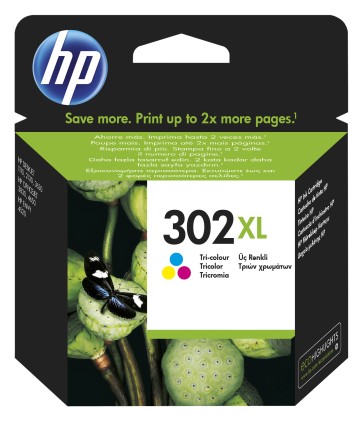 Hp Cart Ink Multicolor Xl 302 Per Dj2130/1110 Oj3830/4650 Ts