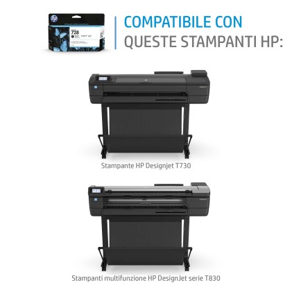 ORIGINALE HP Cartuccia d'inchiostro ciano F9K17A 728 300ml