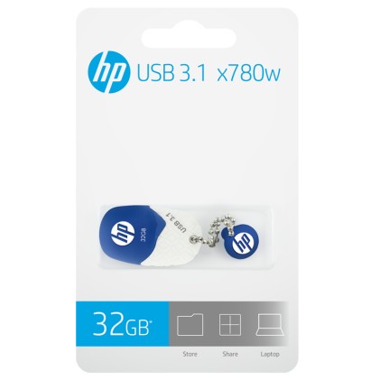 HP x780w unit&agrave; flash USB 32 GB USB tipo A 3.2 Gen 1 (3.1 Gen 1) Blu, Bianco